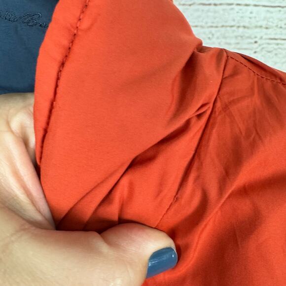 Eddie Bauer Men's Reversible Zip Up Down Orange/Navy Puffer Vest Size Large - Picture 4 of 15